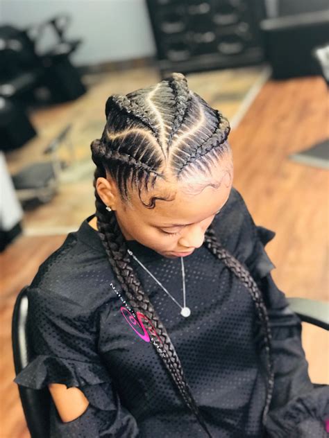 four feed in braids styles|More.